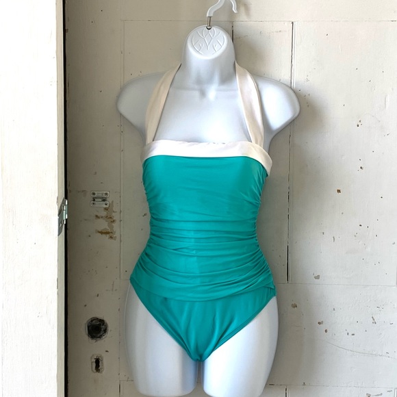 Lauren Ralph Lauren Halter One Piece Swim Suit - Picture 2 of 12